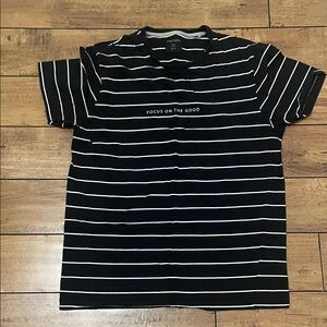 Striped Black and White Men's Tee